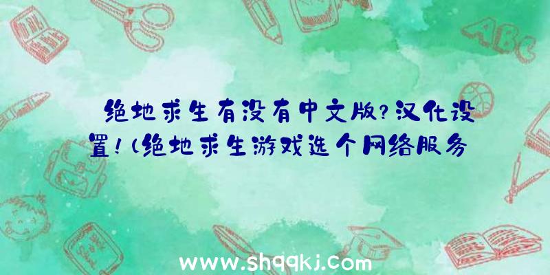 绝地求生有没有中文版？汉化设置！（绝地求生游戏选个网络服务器选个慢慢方法就能玩了）